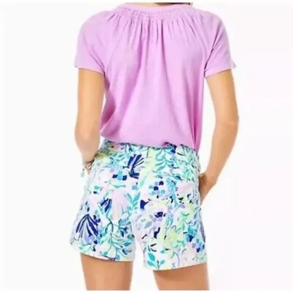 NWT Lilly Pulitzer Callahan Stretch 5" Shorts Resort White Shell Beach Preppy - Picture 2 of 15